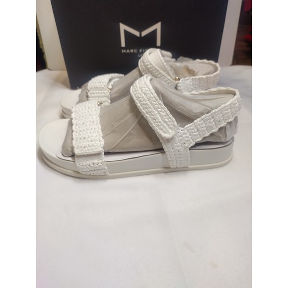 Marc Fisher LTD Shoes - Marc Fisher LTD White Crochet Platform Sport Sandals Womens Size 8M Adjustable